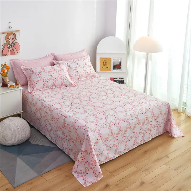 Cotton Single Bed Sheet 12868 Soft Yellow - Image 41