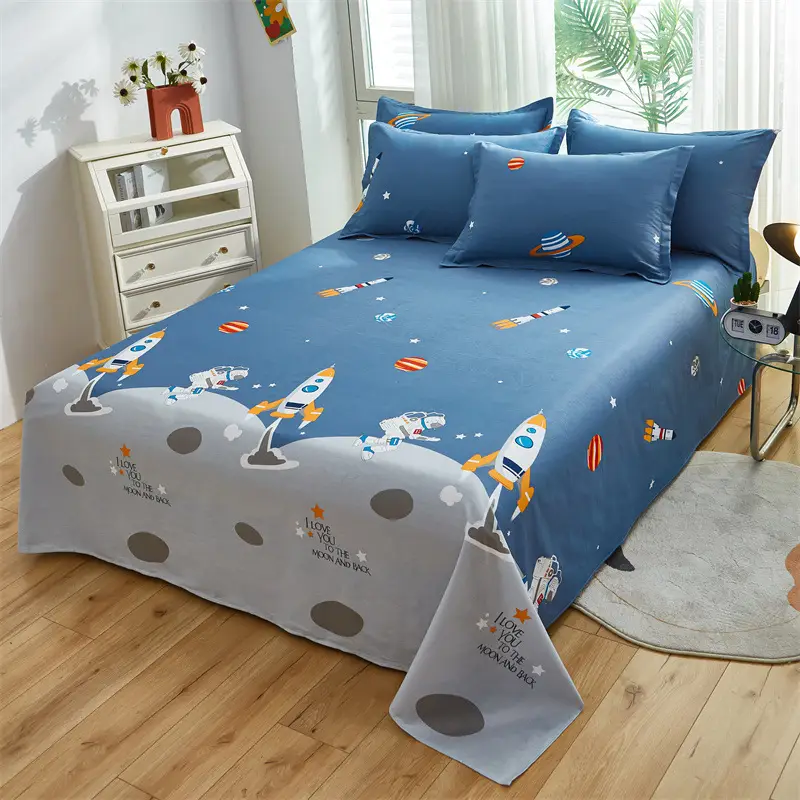 Cotton Single Bed Sheet 12868 Soft Yellow - Image 42