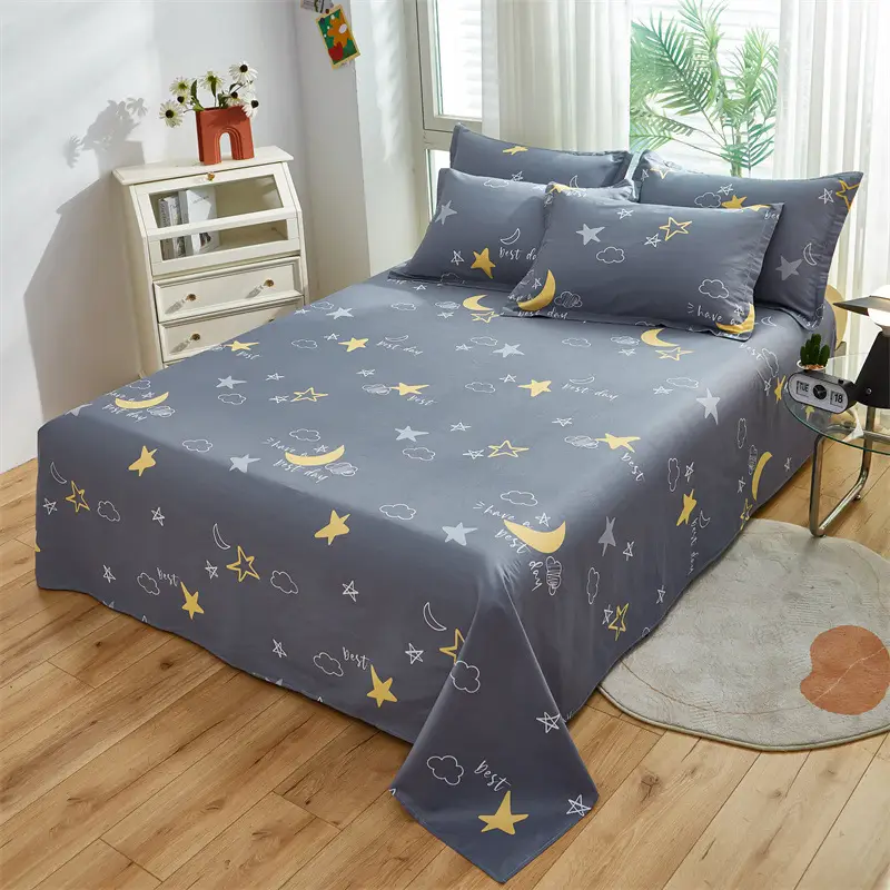 Cotton Single Bed Sheet 12868 Soft Yellow - Image 43