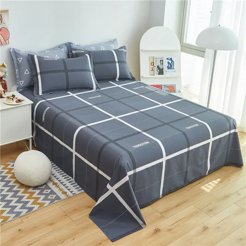 Cotton Single Bed Sheet 12868 Soft Yellow - Image 5