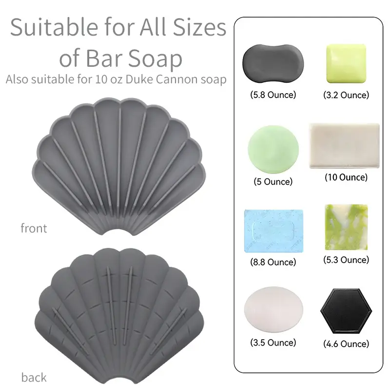 Silicone Soap Rack with Drain Punch & Non-Slip Grip - Image 8