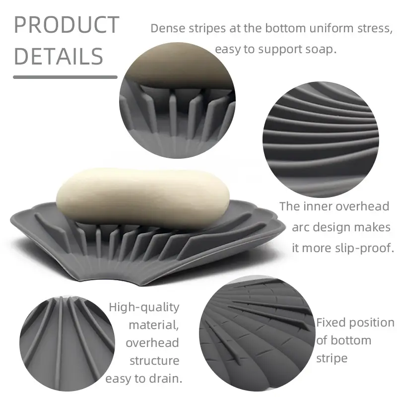 Silicone Soap Rack with Drain Punch & Non-Slip Grip - Image 9