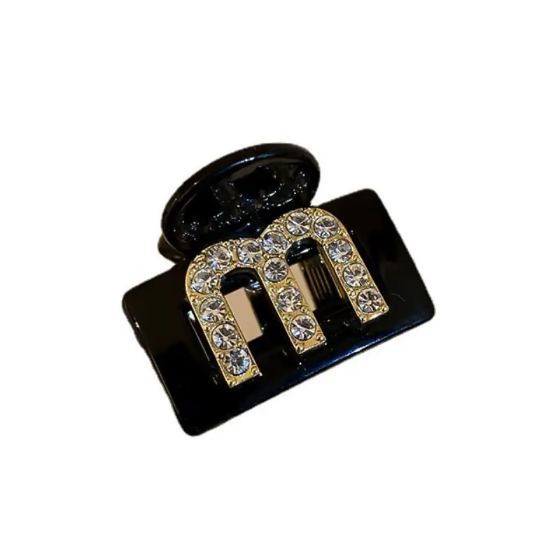 Black Diamond Letter Hairpin for Women - Image 6