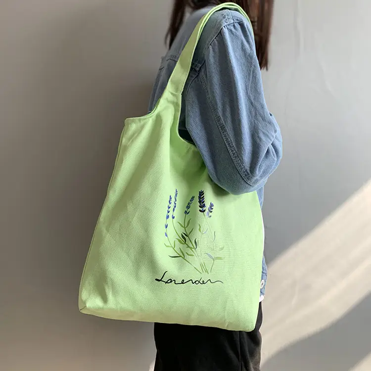 New Canvas Bag Women's Shoulder Fresh Style Artistic Student Schoolbag Korean Style Lavender Cloth Bag Women's Canvas — feature 11
