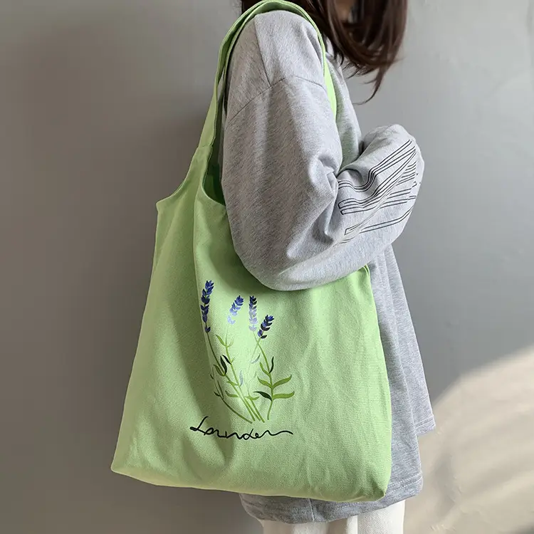 New Canvas Bag Women's Shoulder Fresh Style Artistic Student Schoolbag Korean Style Lavender Cloth Bag Women's Canvas — feature 8