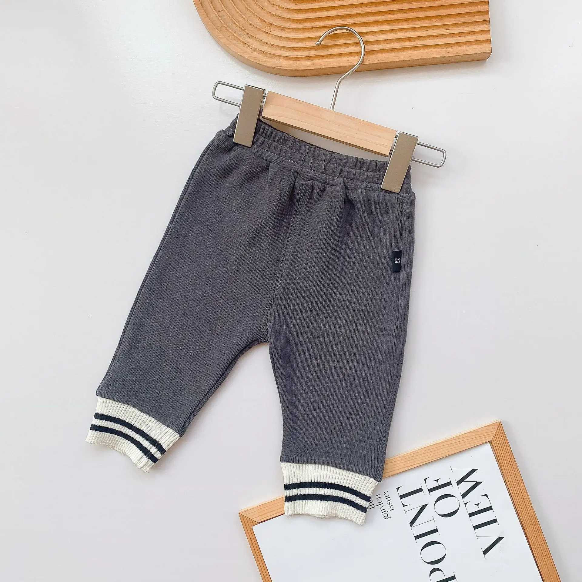 Knitted Velvet Sweatpants for Boys Girls 2025 Autumn Winter - Image 2