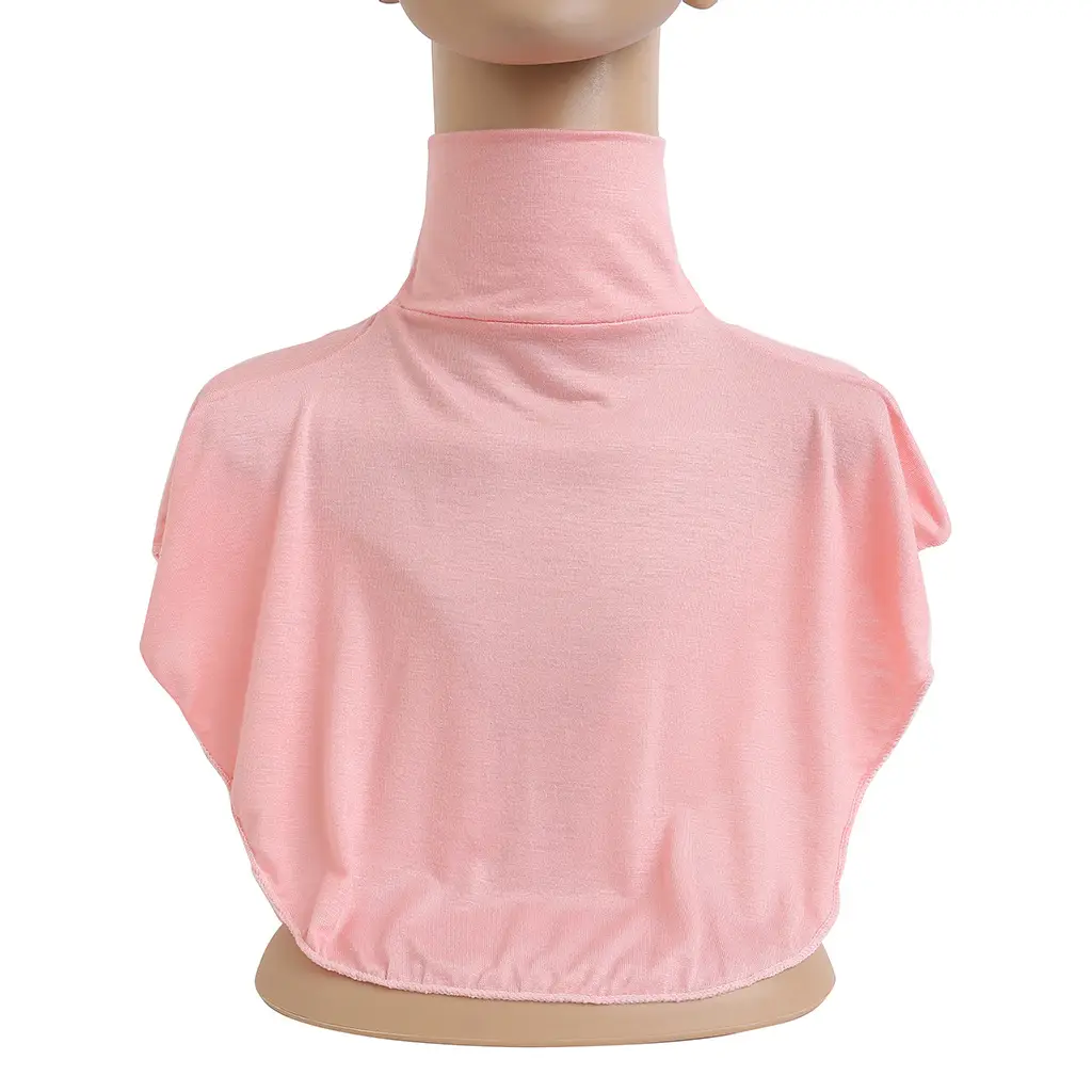 Grey Mercerized Cotton Turtleneck Cover Neck Spot H010