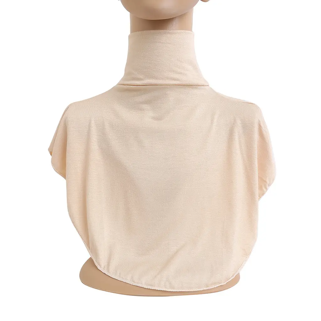 Grey Mercerized Cotton Turtleneck Cover Neck Spot H010