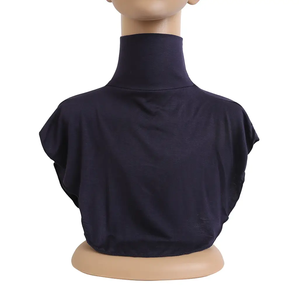 Grey Mercerized Cotton Turtleneck Cover Neck Spot H010
