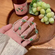 Blue Beaded Net Bracelet for Women — feature 2