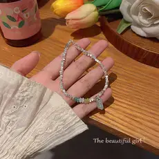 Blue Beaded Net Bracelet for Women — feature 3