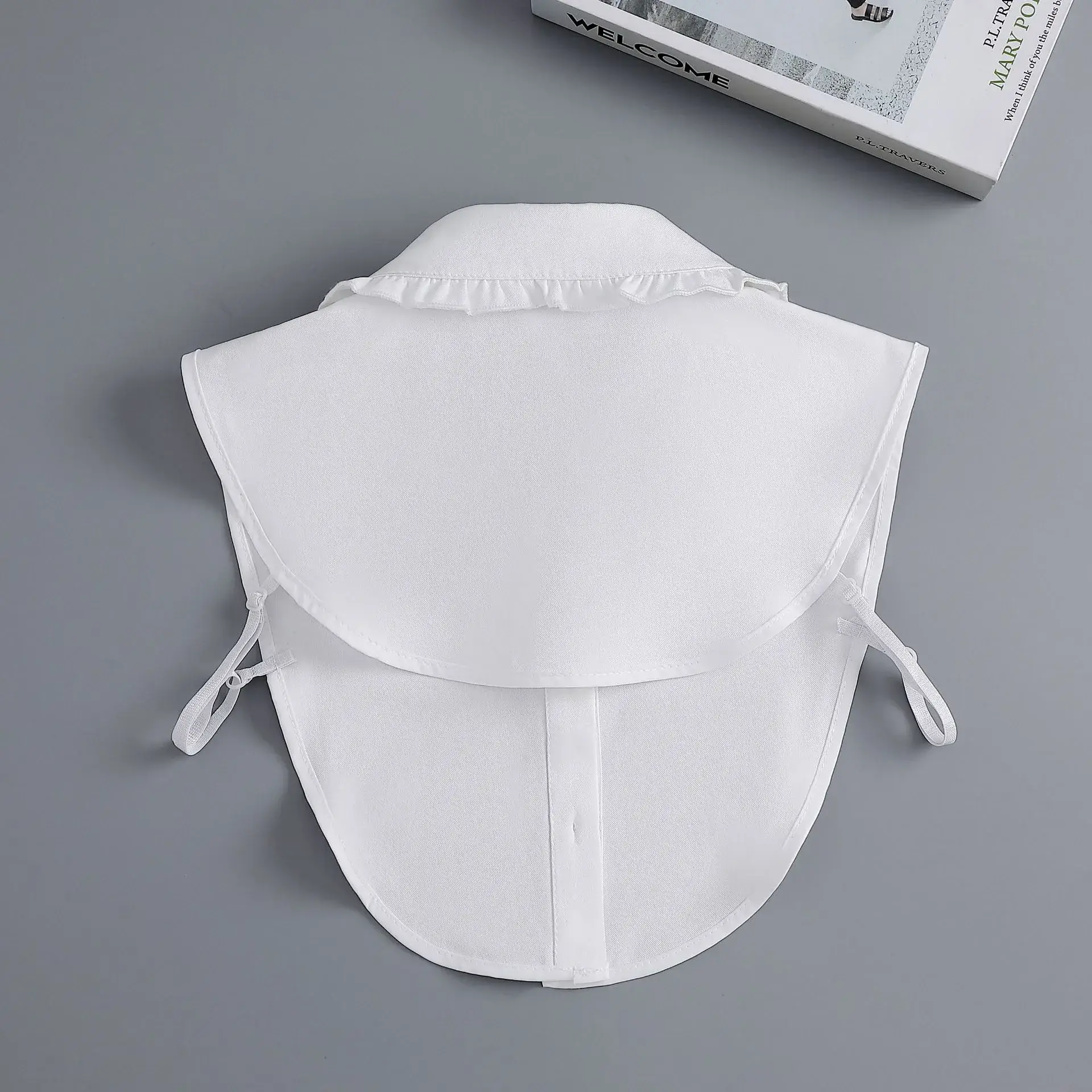 White Ruffled Fake Collar for Women Autumn Winter - Image 4