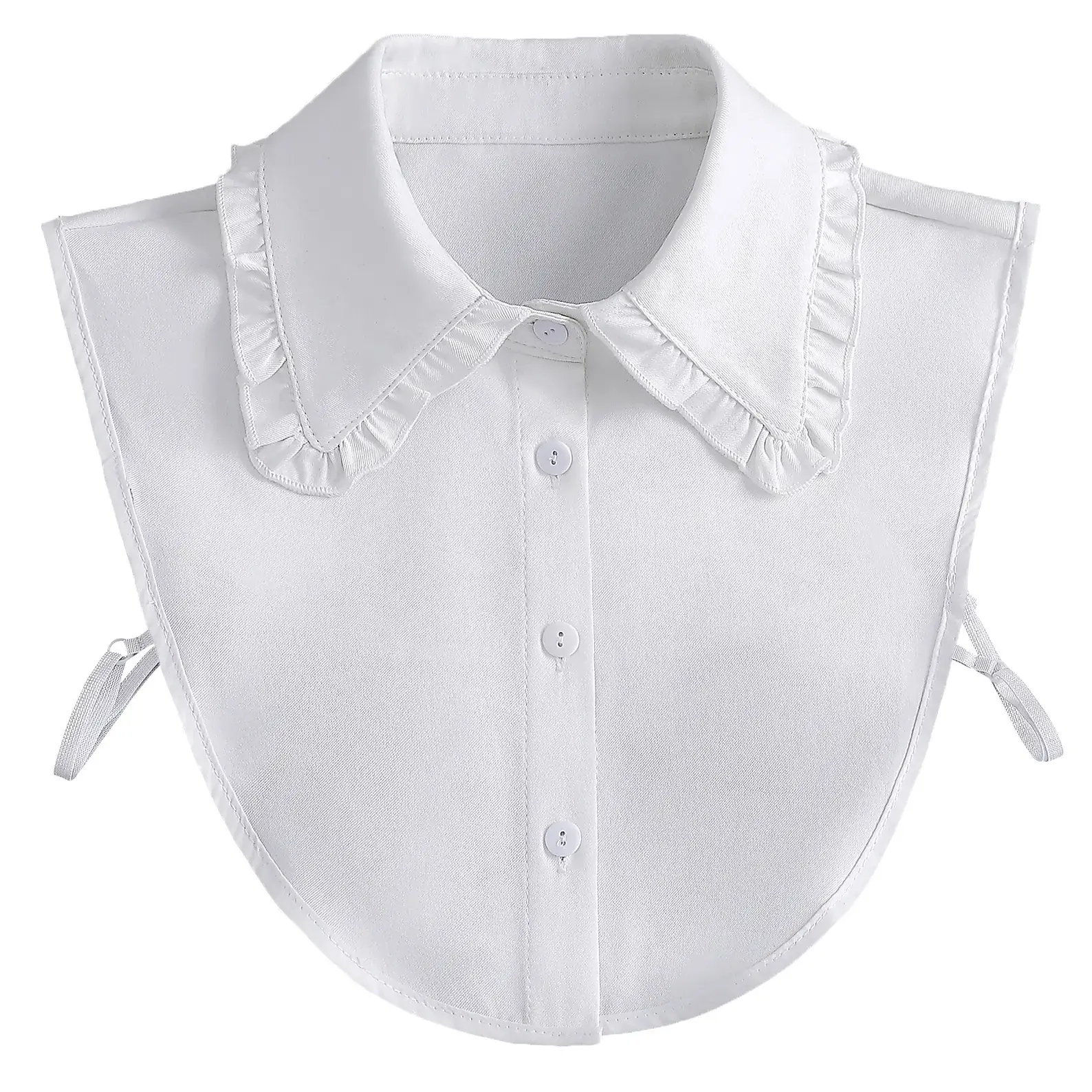 White Ruffled Fake Collar for Women Autumn Winter - Image 5