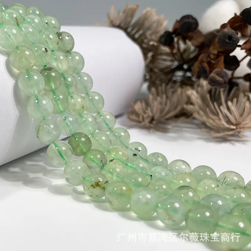 Natural Green Grape Stone Loose Beads Semi-Finished DIY Jewelry - Image 2
