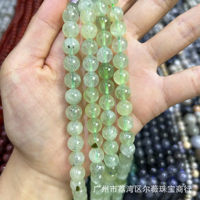 Natural Green Grape Stone Loose Beads Semi-Finished DIY Jewelry - Image 4