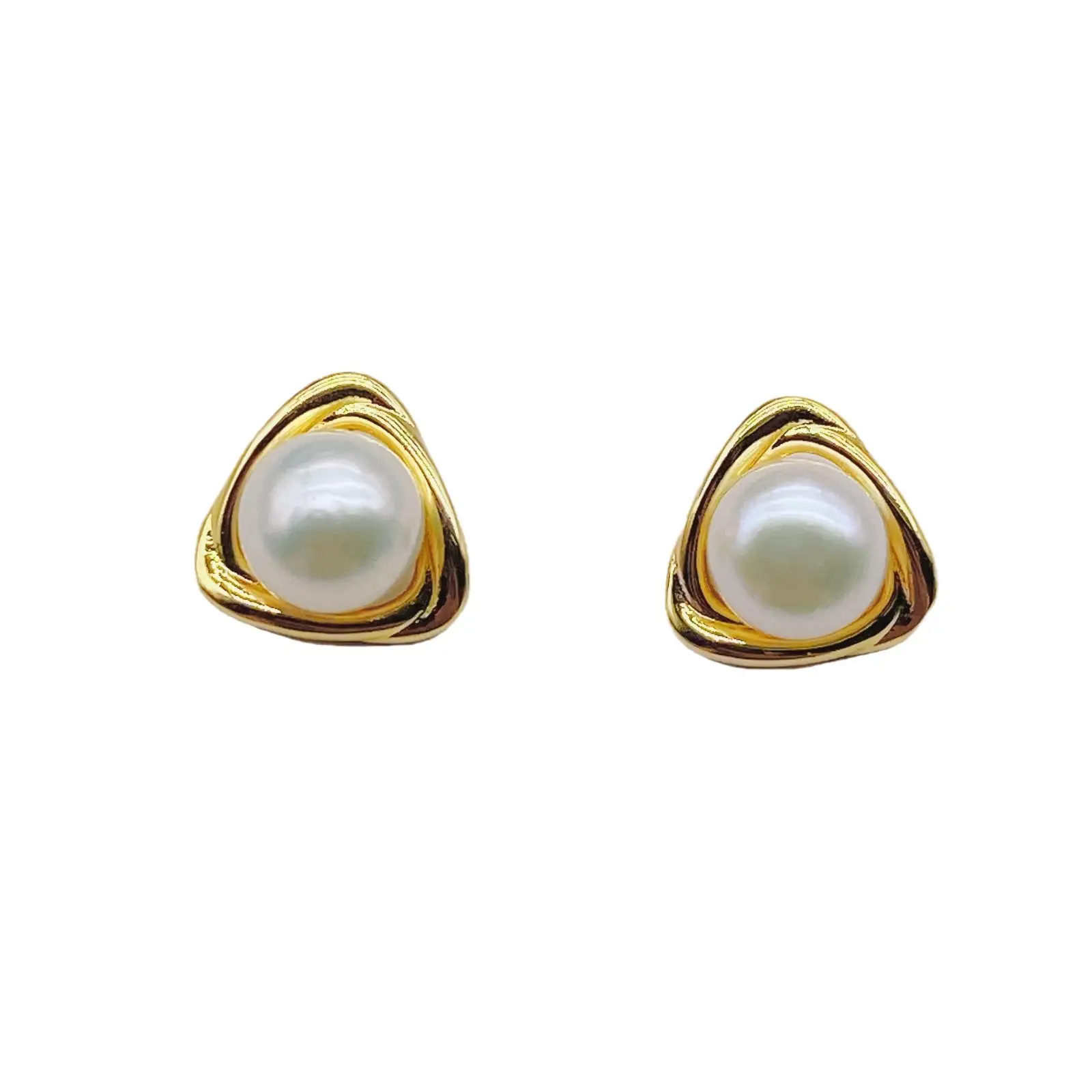 Zhuji Pearl Earrings S925 Gold Plated Niche Design - Image 12
