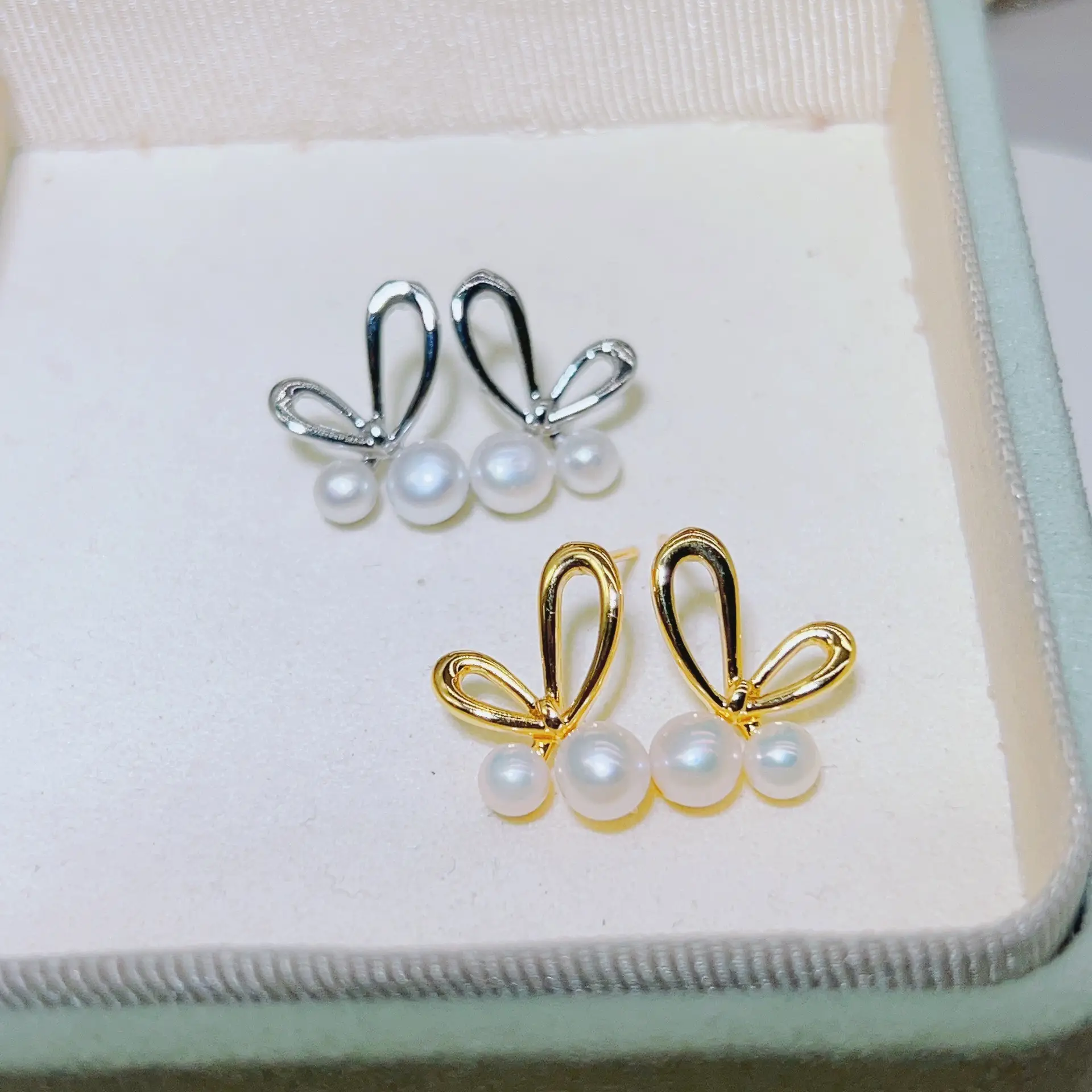 Zhuji Pearl Earrings S925 Gold Plated Niche Design — feature 28