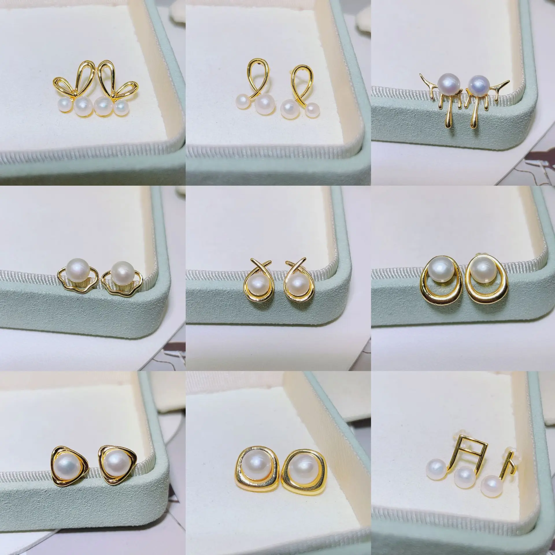 Zhuji Pearl Earrings S925 Gold Plated Niche Design — feature 31