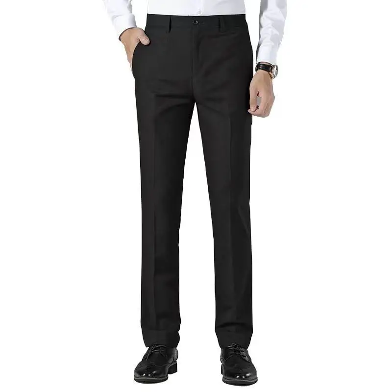 Men's Fleece Lined Navy Slim Fit Pants - Image 10