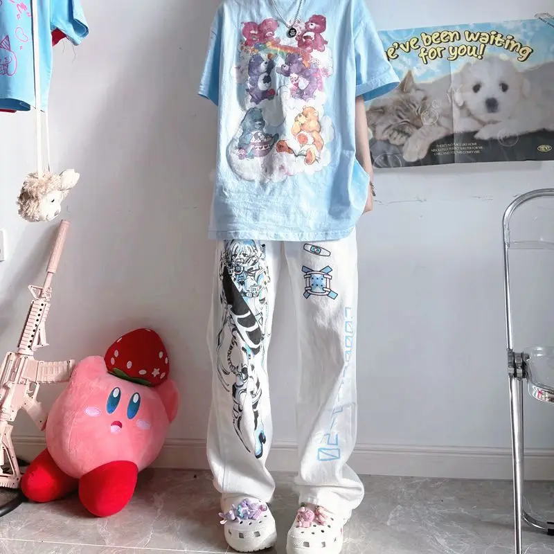Women's Japanese Printed Loose Slimming Pants Set - Image 6