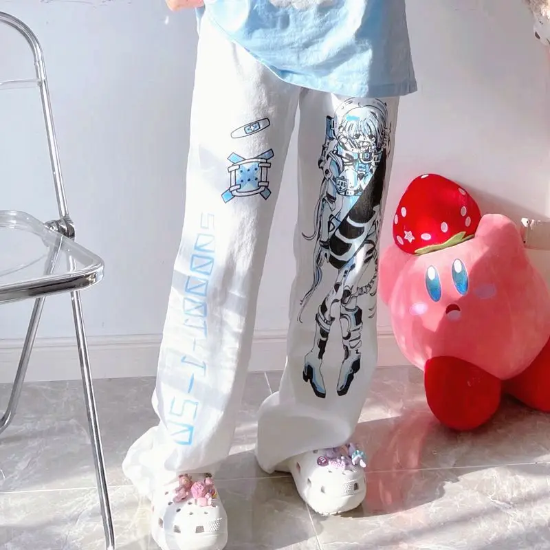Women's Japanese Printed Loose Slimming Pants Set — feature 1