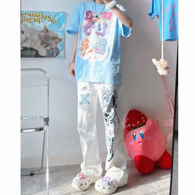 Women's Japanese Printed Loose Slimming Pants Set — feature 3