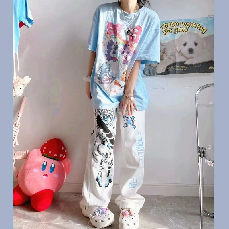 Women's Japanese Printed Loose Slimming Pants Set — feature 5