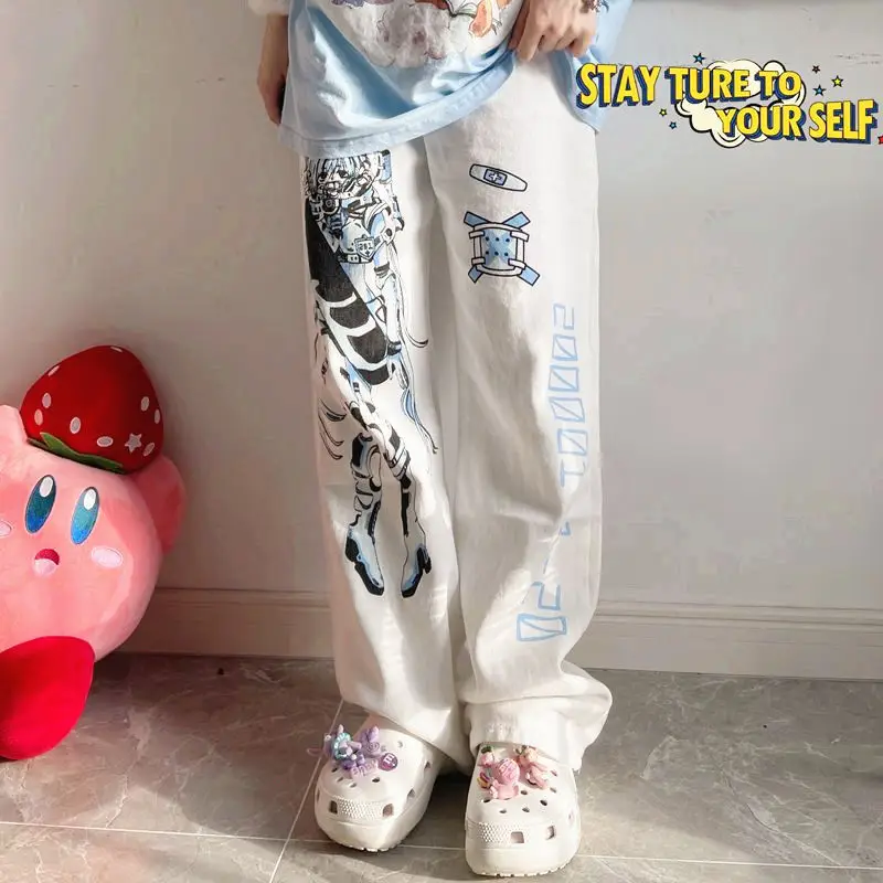 Women's Japanese Printed Loose Slimming Pants Set — feature 6