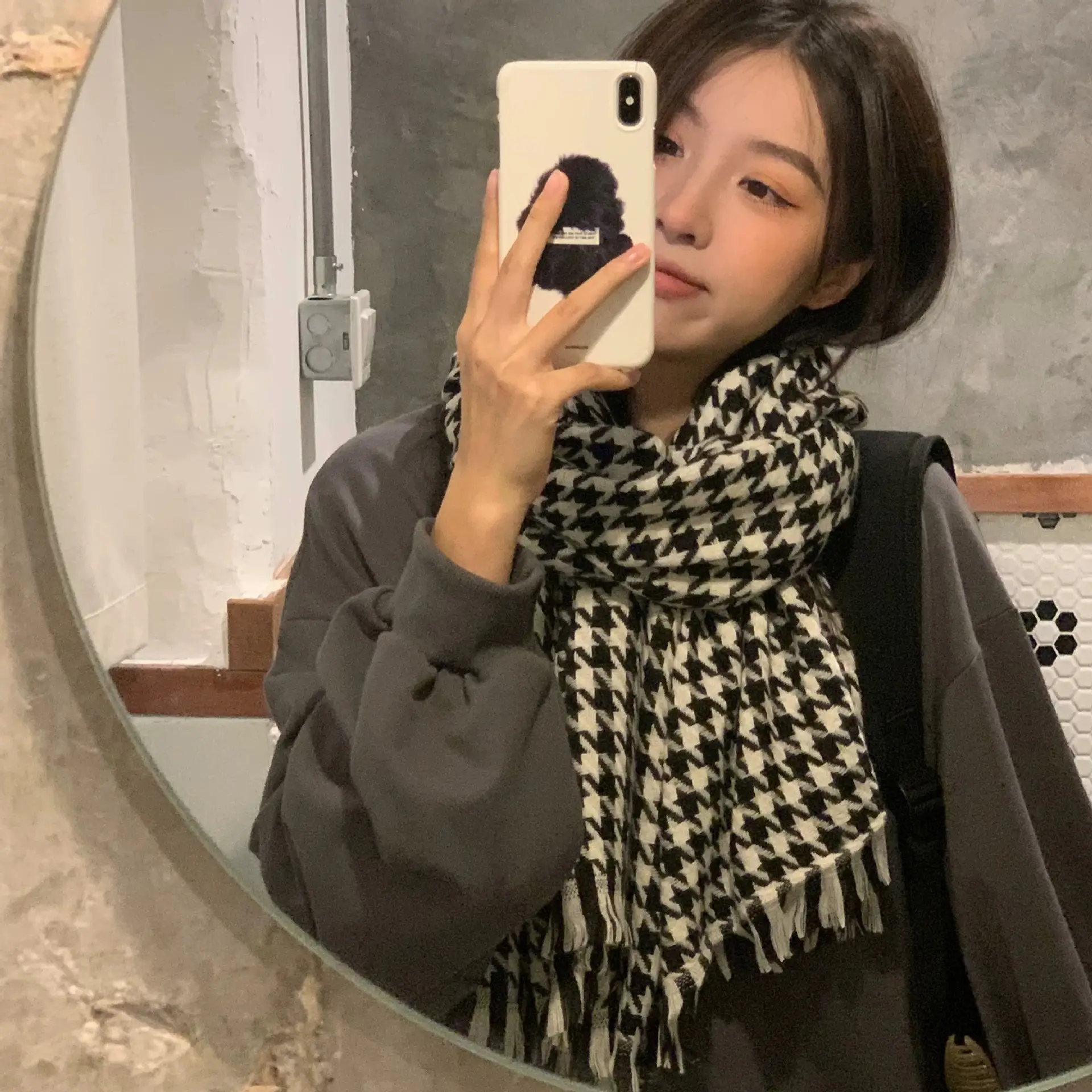 Winter Plaid Scarf for Women Warm Shawl - Image 15