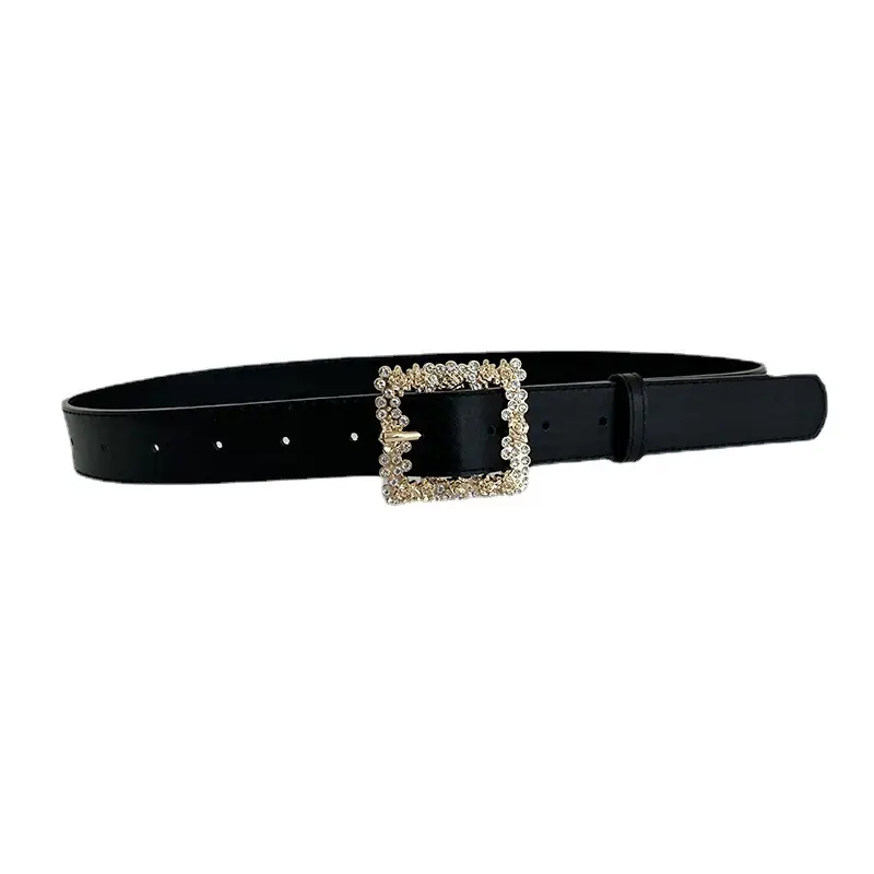 Women's Decorative Alloy Buckle Belt Black Brown - Image 7