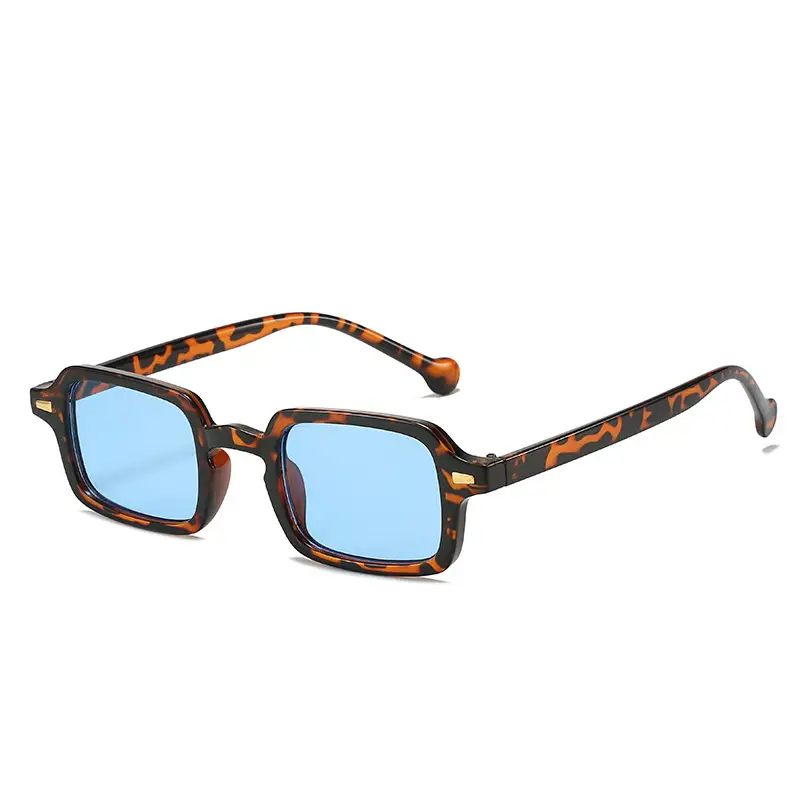 leopard framed blue