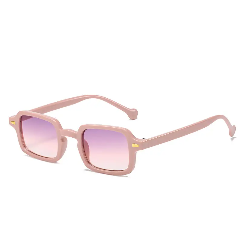 Square Frame Sunglasses for Women Retro Rivet Design - Image 5