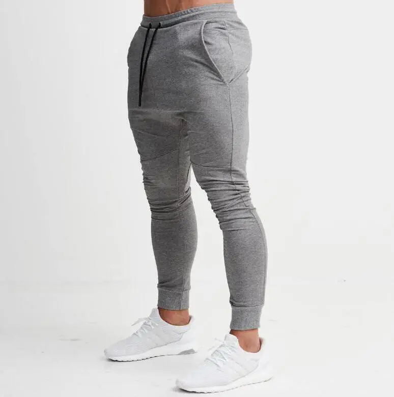 2021 Grey Slim Fit Sports Pants for Men - Image 4