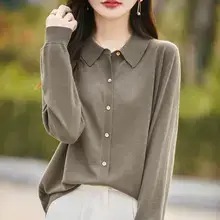 Wool Blbottom V-Neck Sling with Knitted Bottom — feature 16