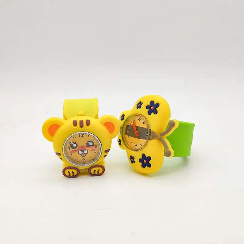 Cute Cartoon Silicone Kids Snap Watch Green Yellow - Image 14