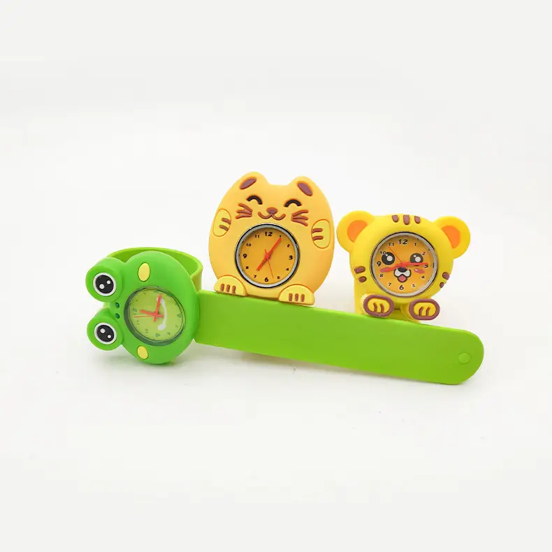 Cute Cartoon Silicone Kids Snap Watch Green Yellow - Image 16