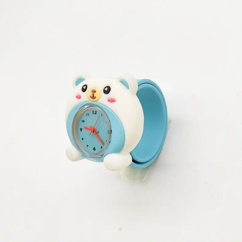 Cute Cartoon Silicone Kids Snap Watch Green Yellow - Image 6