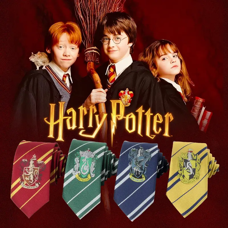 Harry Potter Tie Hogwarts Snake House Slytherin JK Academy Style Hand Tie DK Tie Unisex