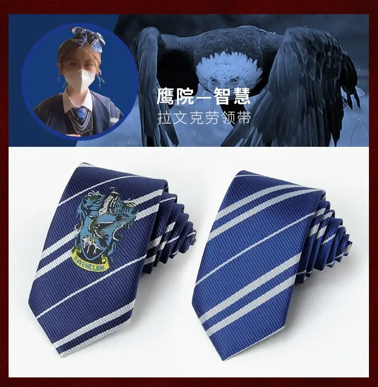 Harry Potter Tie Hogwarts Snake House Slytherin JK Academy Style Hand Tie DK Tie Unisex — feature 8