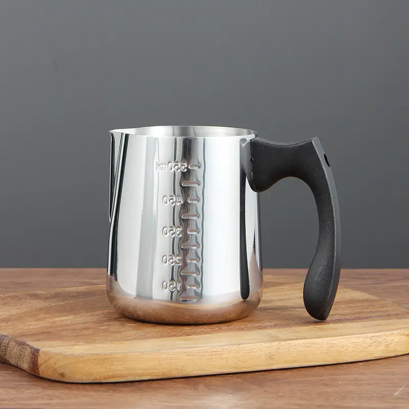 304 Stainless Steel Pull Flower Cup with Scale Insulation Handle - Image 2