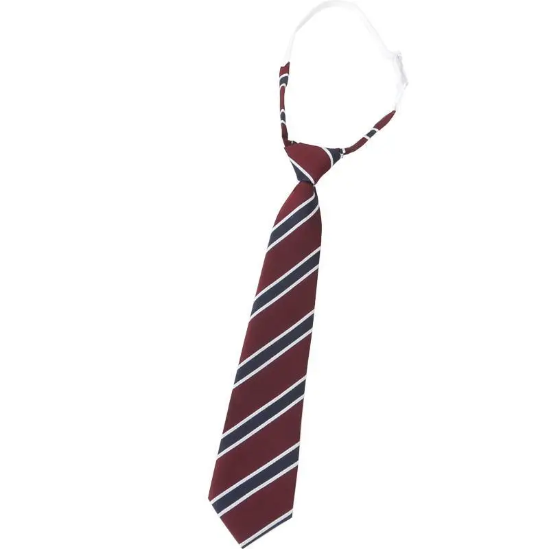 Japanese College Red Striped Ties for Women Men