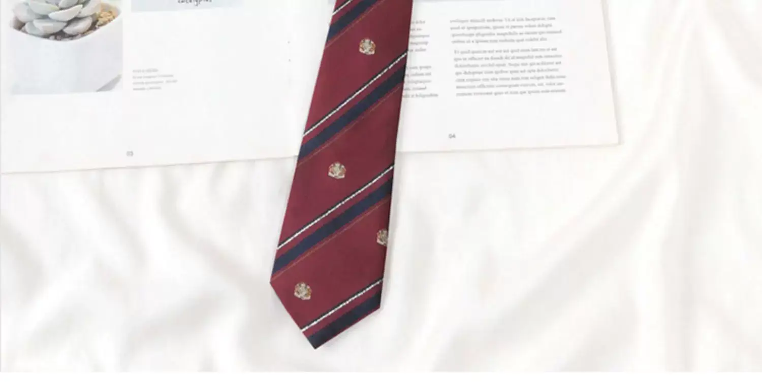 Japanese College Red Striped Ties for Women Men — feature 11