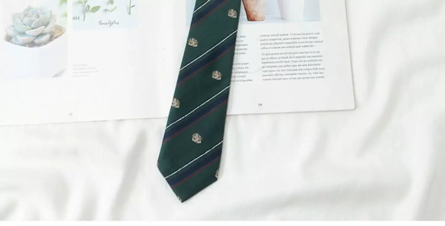Japanese College Red Striped Ties for Women Men — feature 15
