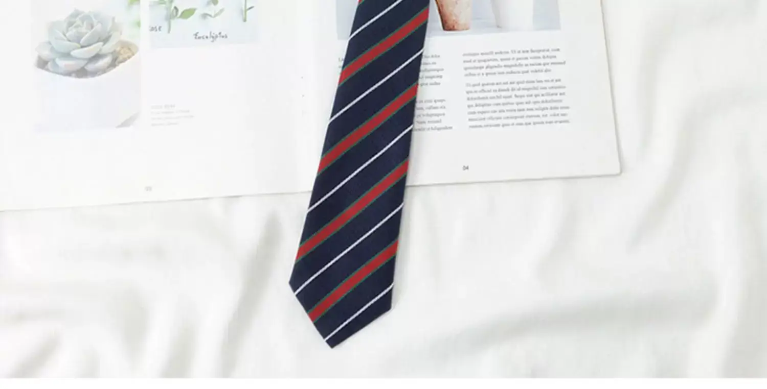 Japanese College Red Striped Ties for Women Men — feature 21