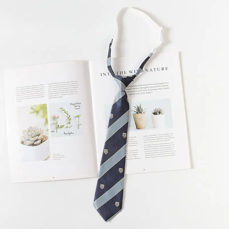 Japanese College Red Striped Ties for Women Men