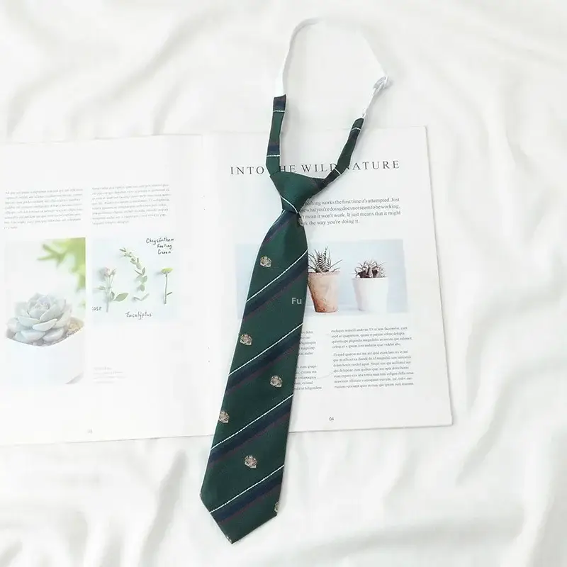 Japanese College Red Striped Ties for Women Men