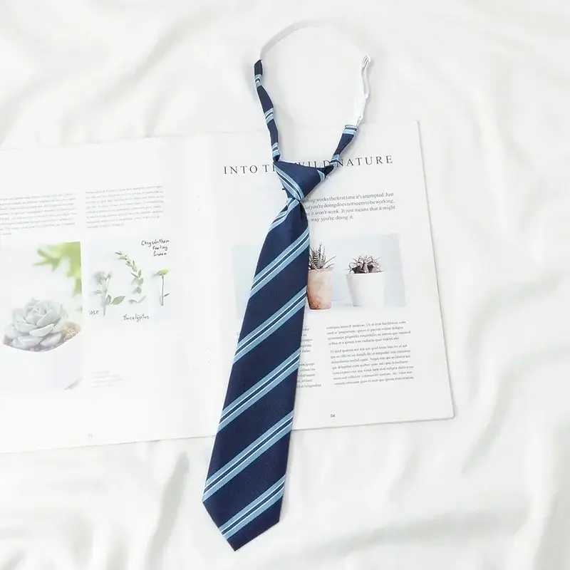 Japanese College Red Striped Ties for Women Men