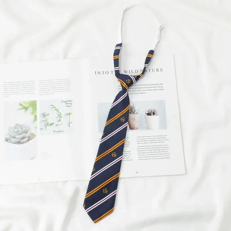 Japanese College Red Striped Ties for Women Men