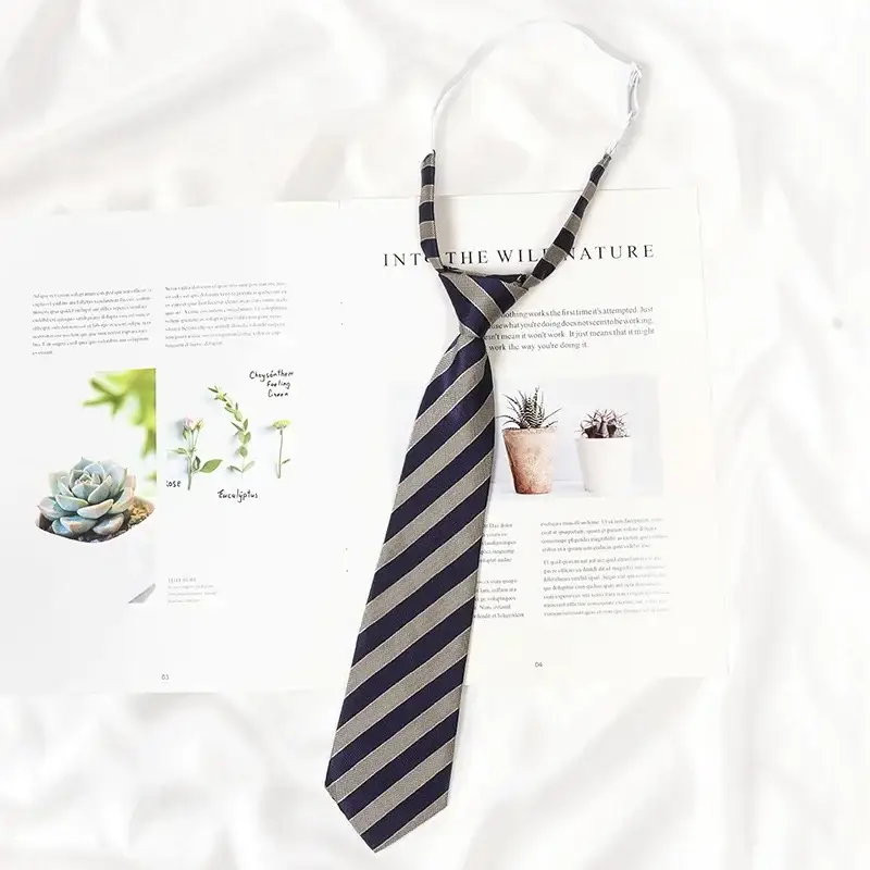 Japanese College Red Striped Ties for Women Men