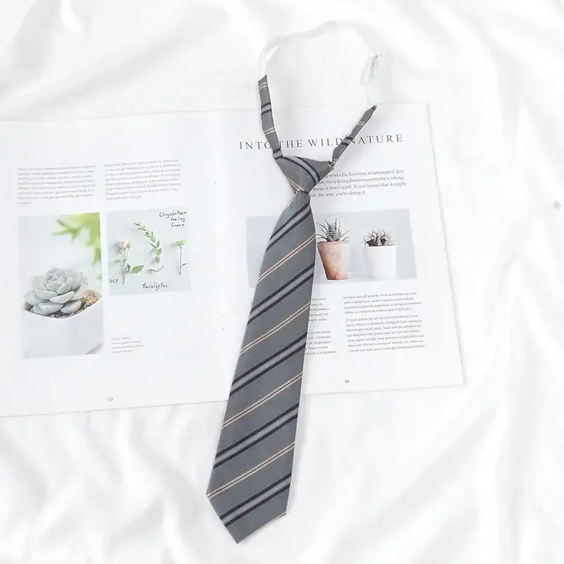Japanese College Red Striped Ties for Women Men